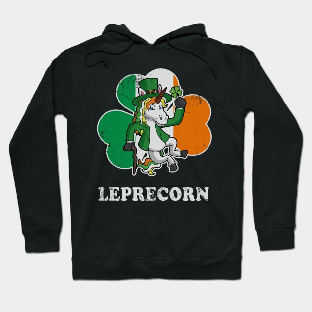 Leprecorn Irish Unicorn Hoodie by E